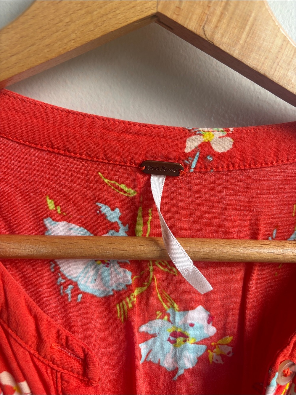 Free People  Floral Button-Front Smocked Waist Dress - Picture 2 of 3